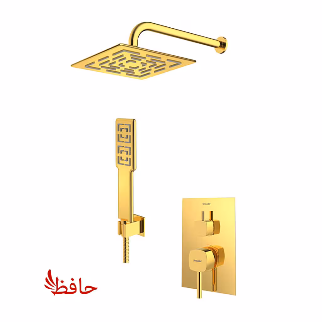شیر حمام توکار شودر مدل رومر طلایی تیپ 3 BRASS