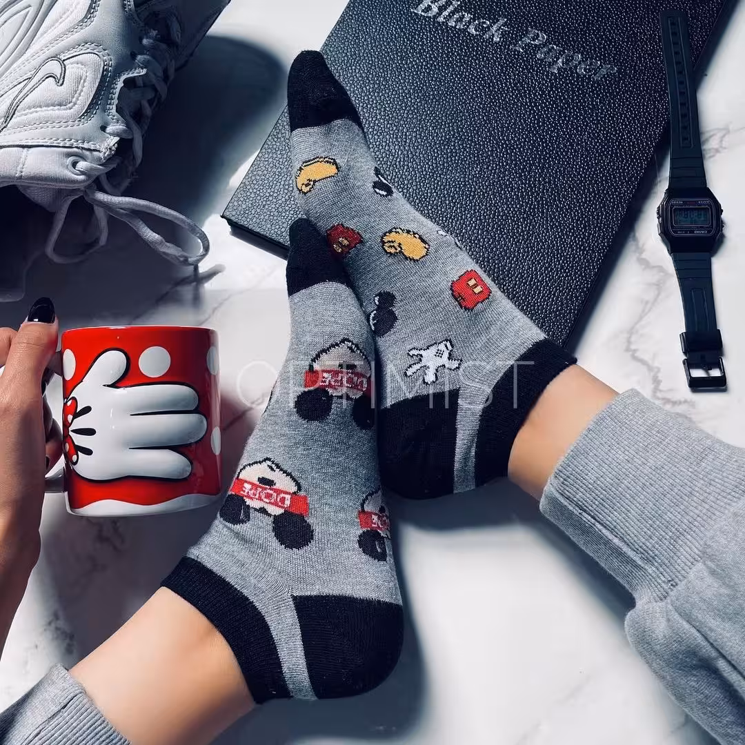 جوراب مچی میکی موس تا به تا نخ پنبه فری سایز