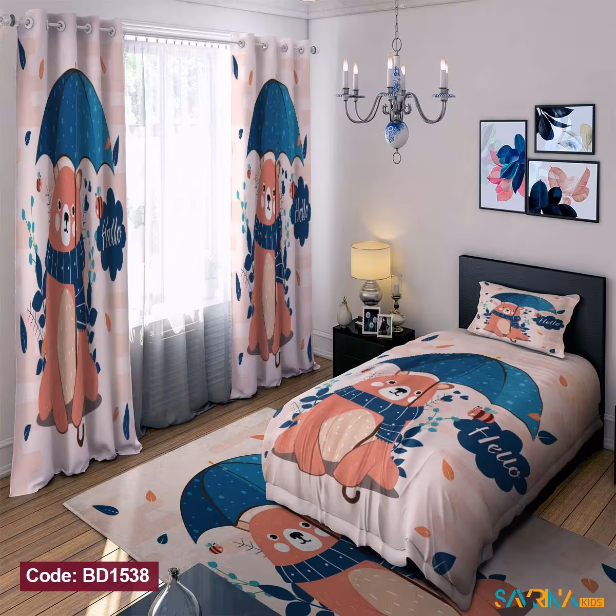 ست اتاق خواب پسرانه طرح خرس کد BD1538