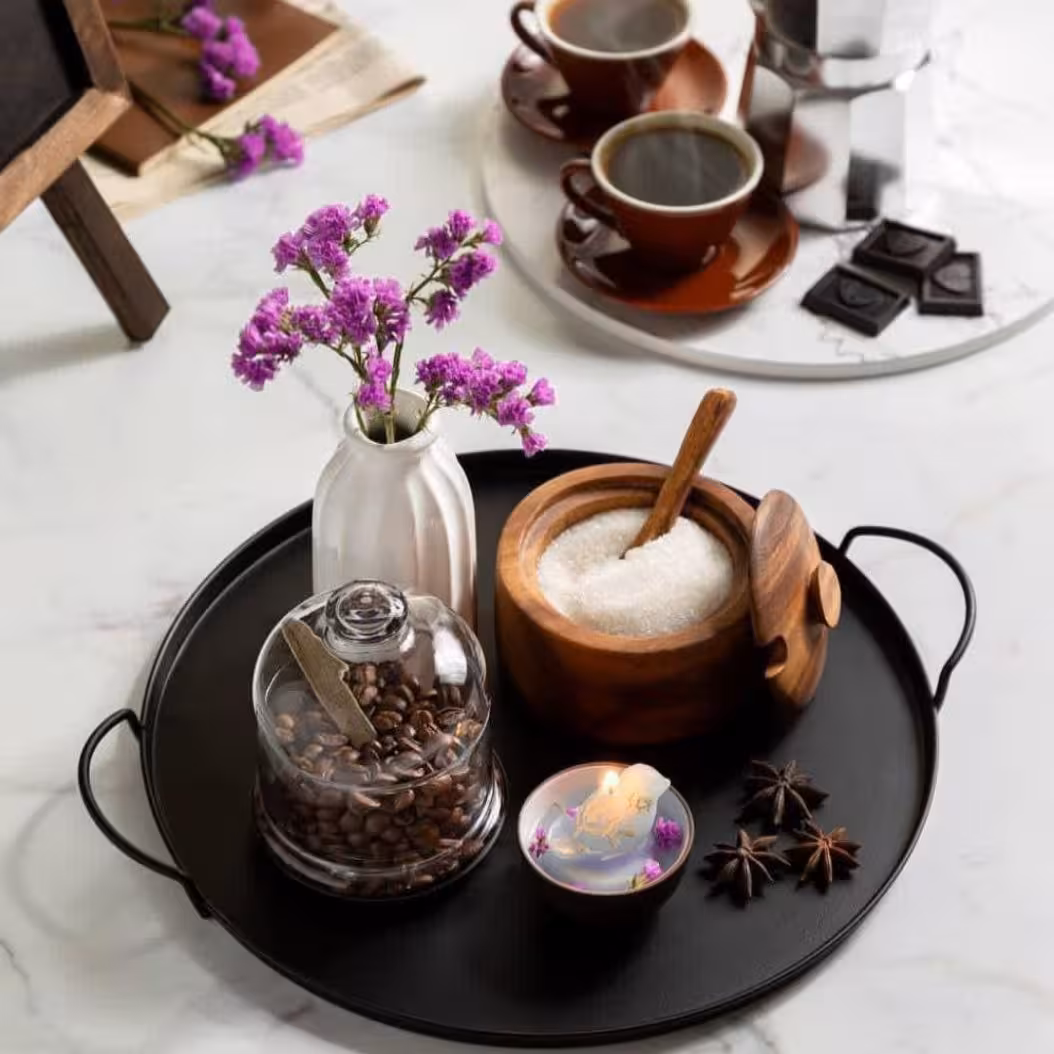 سینی فلزی دسته دار طرح ایکیا
