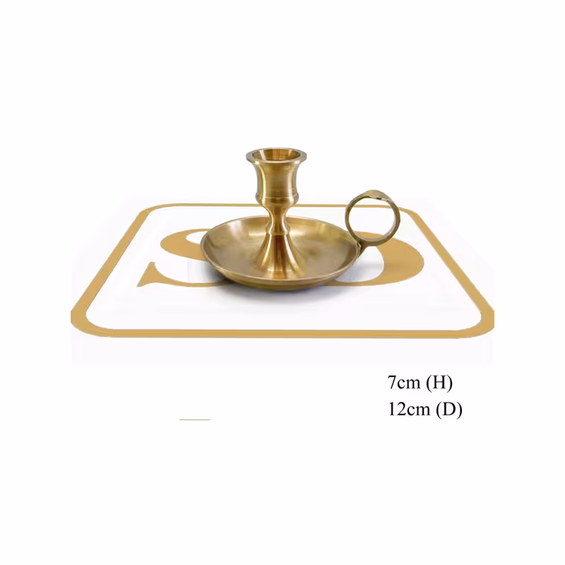 شمعدان انگشتی برنجی جفتی 43288