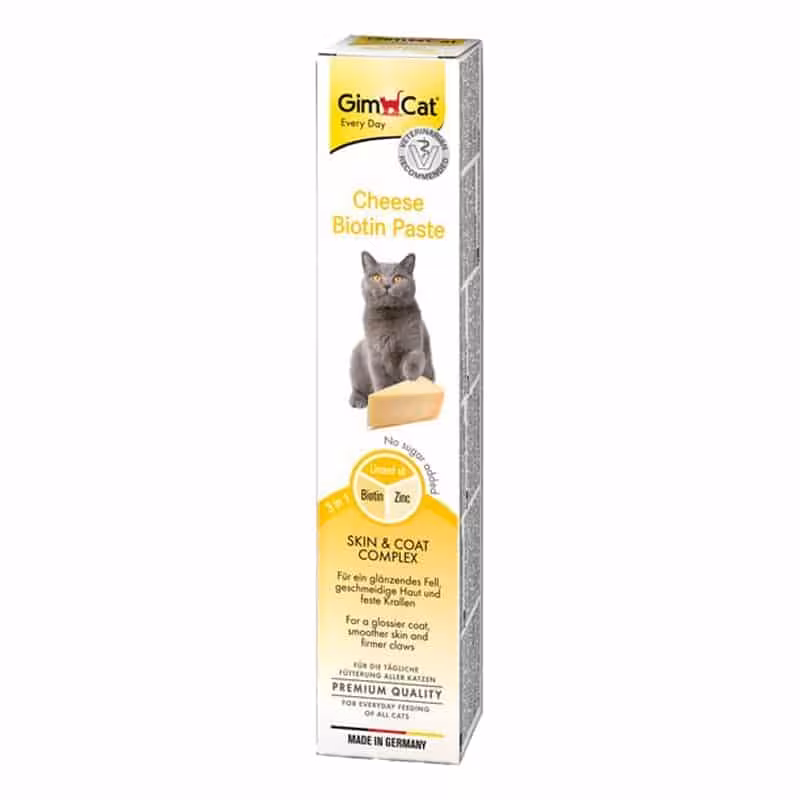 خمیر مالت گربه بیوتین جیم کت با طعم پنیر GimCat Cheese Biotin Paste وزن 50 گرم