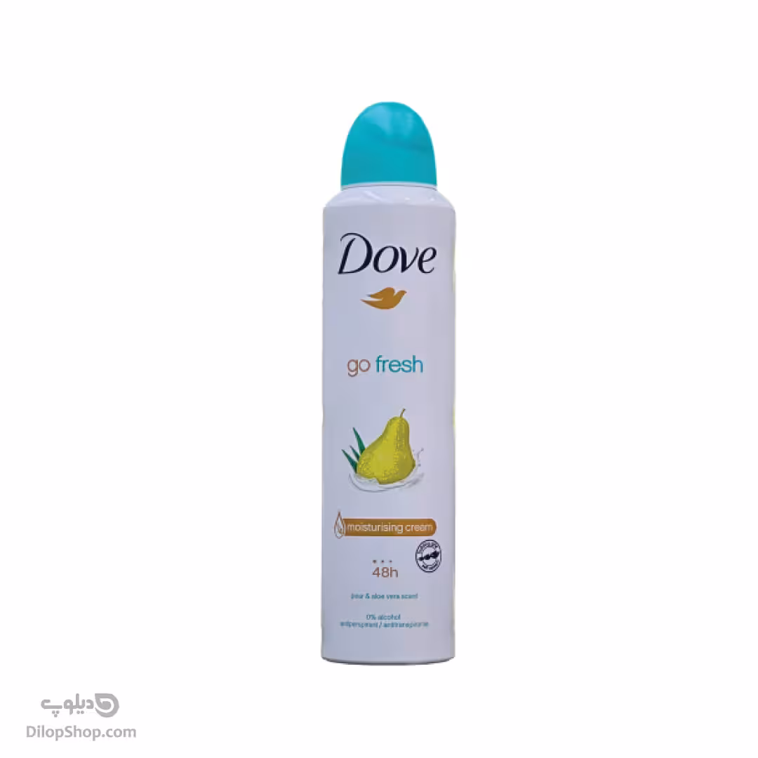 اسپری ضد تعریق زنانه داو با رایحه گلابی و آلوئه ورا 250 میلی