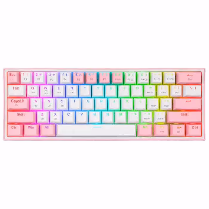 کیبورد مکانیکال گیمینگ ردراگون Fizz Pro K616 White-Pink