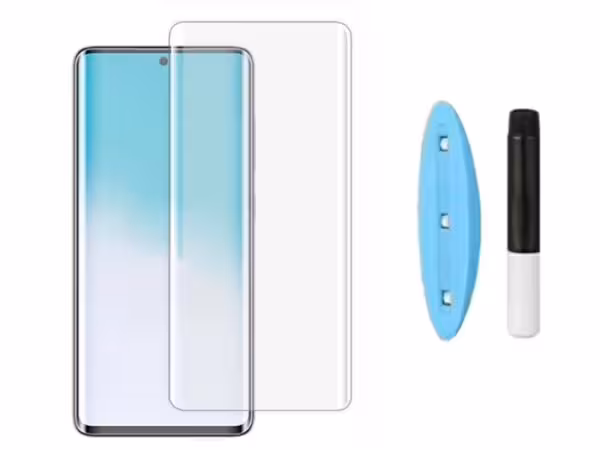 بهترین گلس گوشی سامسونگ S20 plus محافظ صفحه نمایش شیشه ای سامسونگ اس 20 پلاس تمام صفحه s20 plus با پوشش کامل مدل یو ویUV Nano Glass For Samsung Galaxy S20 plus