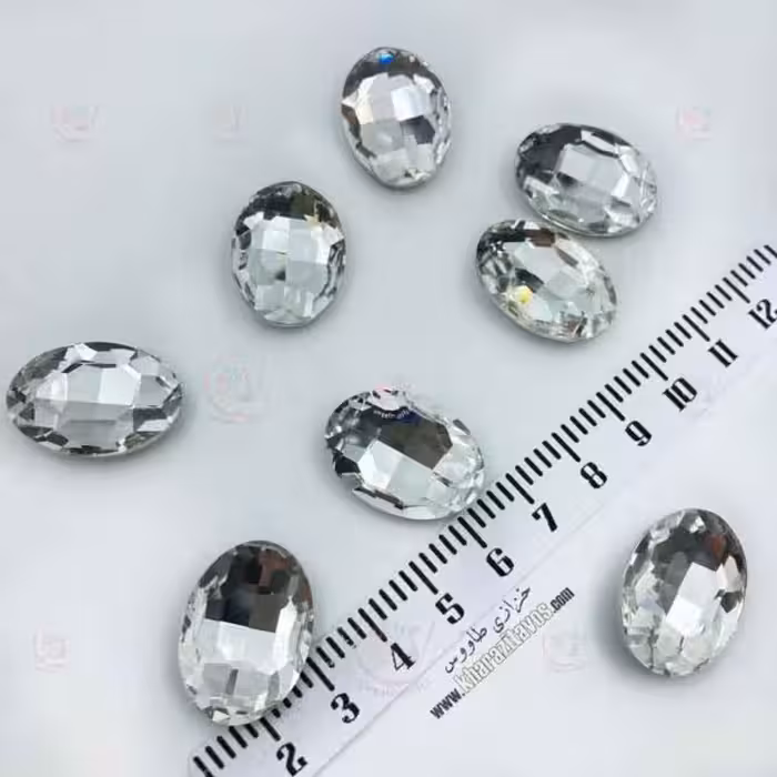 سنگ بیضی 18 در 25 ( نقره ای )