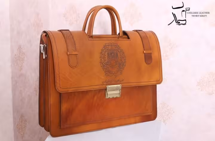 کیف اداری دو فضا چرم بوفالو کد 10136
