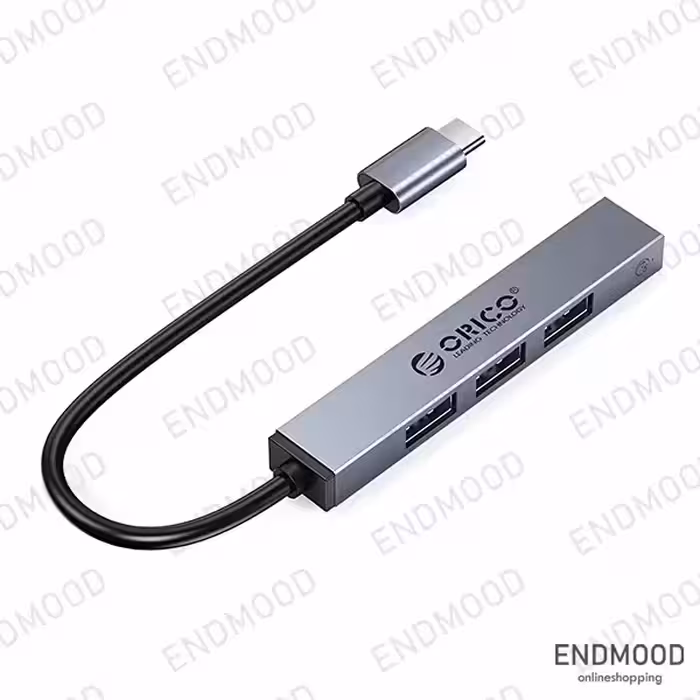 هاب USB-C چهار پورت اوریکو مدل ORICO-AHC1-4A-GY-BP