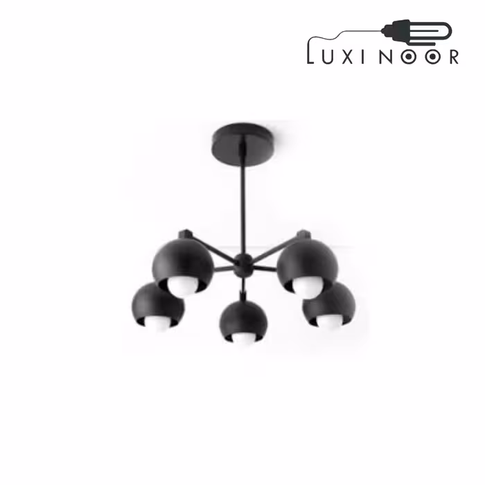 لوستر مدرن اویز مولکولی پنج شعله آقای نور مدل EA-5