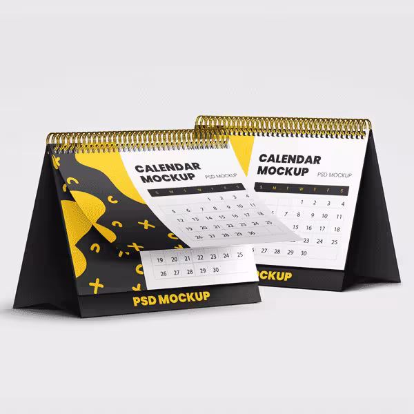 دانلود موکاپ نمایش تقویم به صورت لایه باز برای فتوشاپ