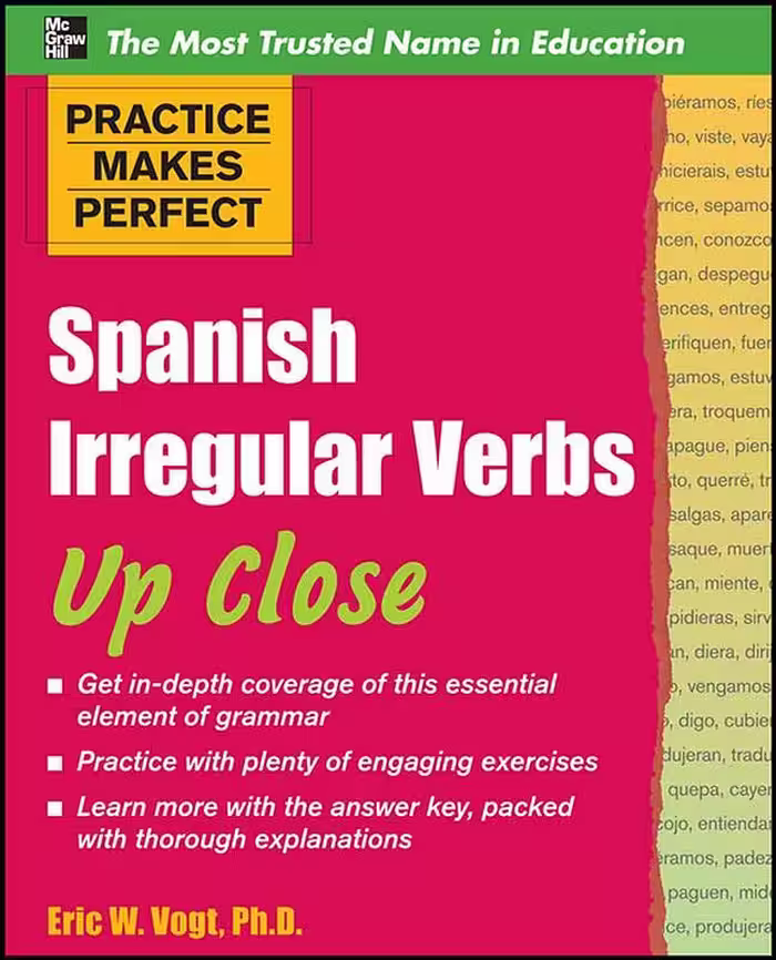 کتاب افعال بی قاعده اسپانیایی Practice Makes Perfect Spanish Irregular Verbs Up Close