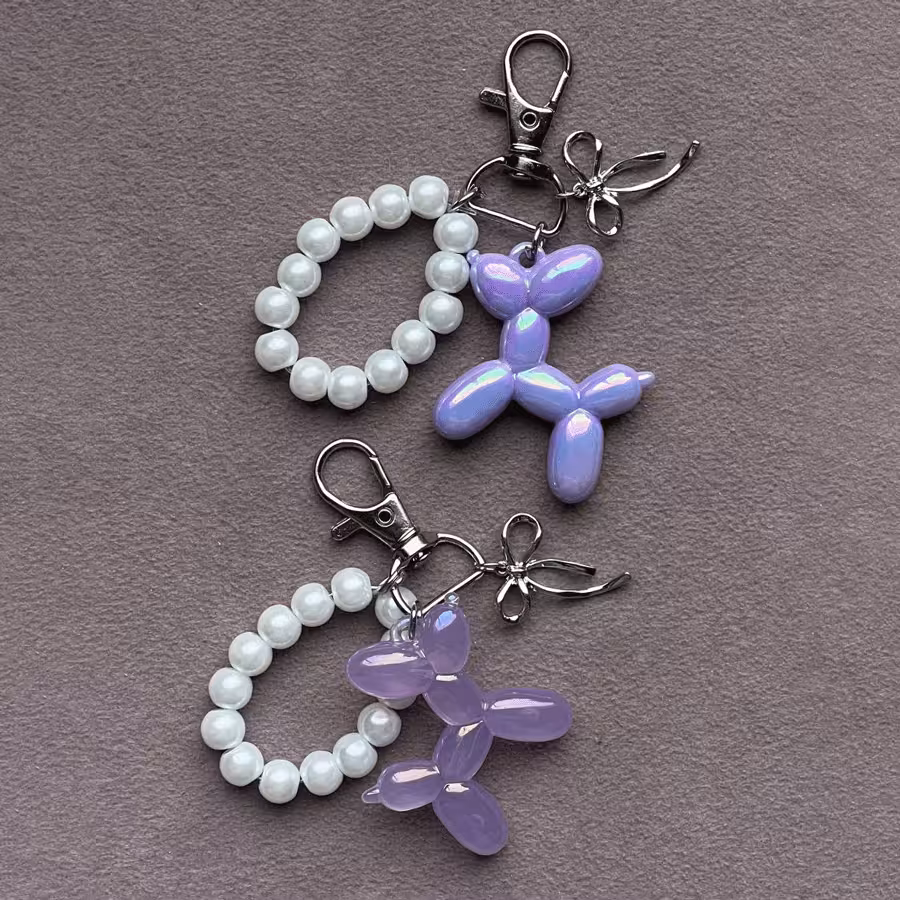 جاکلیدی و آویز پفکی سگ بادکنکی کد 04