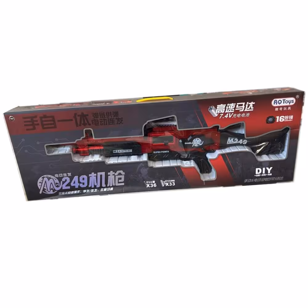 تفنگ اسباب‌بازی الکتریکی M249 کد RQ062