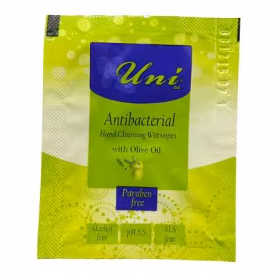 دستمال مرطوب یونی لد مدل آنتی باکتریال بسته 50 عددی