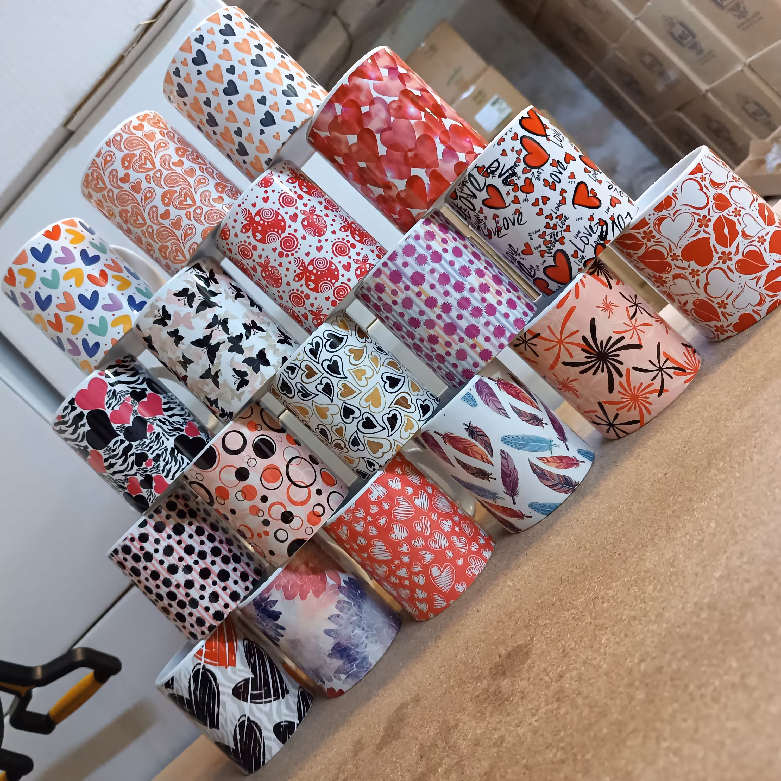 ماگ ولنتاین  قلبی  فول شیت  طرح دارقرمز