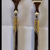 سرویس قاشق و چنگال نیمه طلایی 24 نفره 128 پارچه جی وان مدل گراسو سلطنت