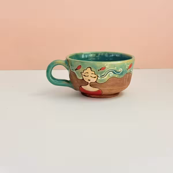 کاپ لته خوری رنگین گلس طرح چهارده