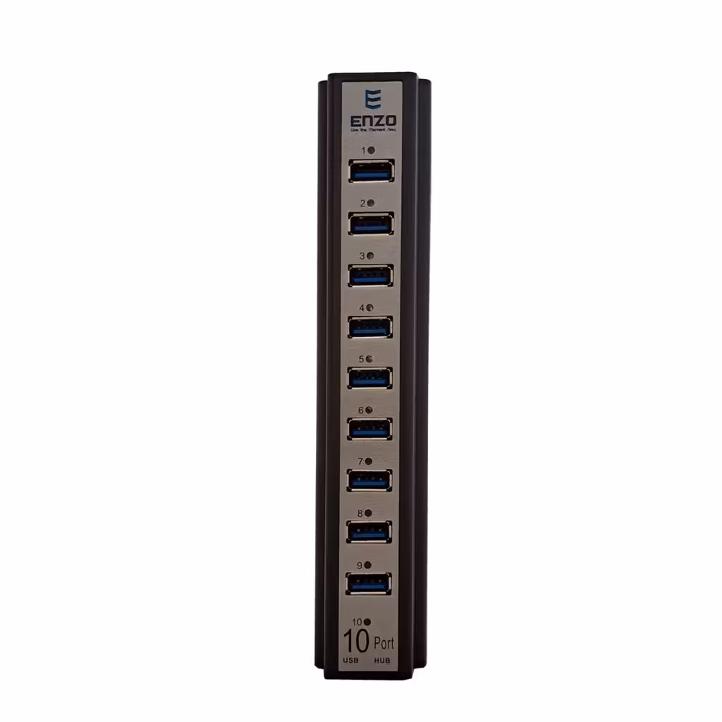 هاب ENZO UH-10A USB2 10PORT با آداپتور - یاسین کامپیوتر