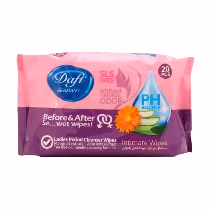 دستمال مرطوب بهداشتی بانوان دافی