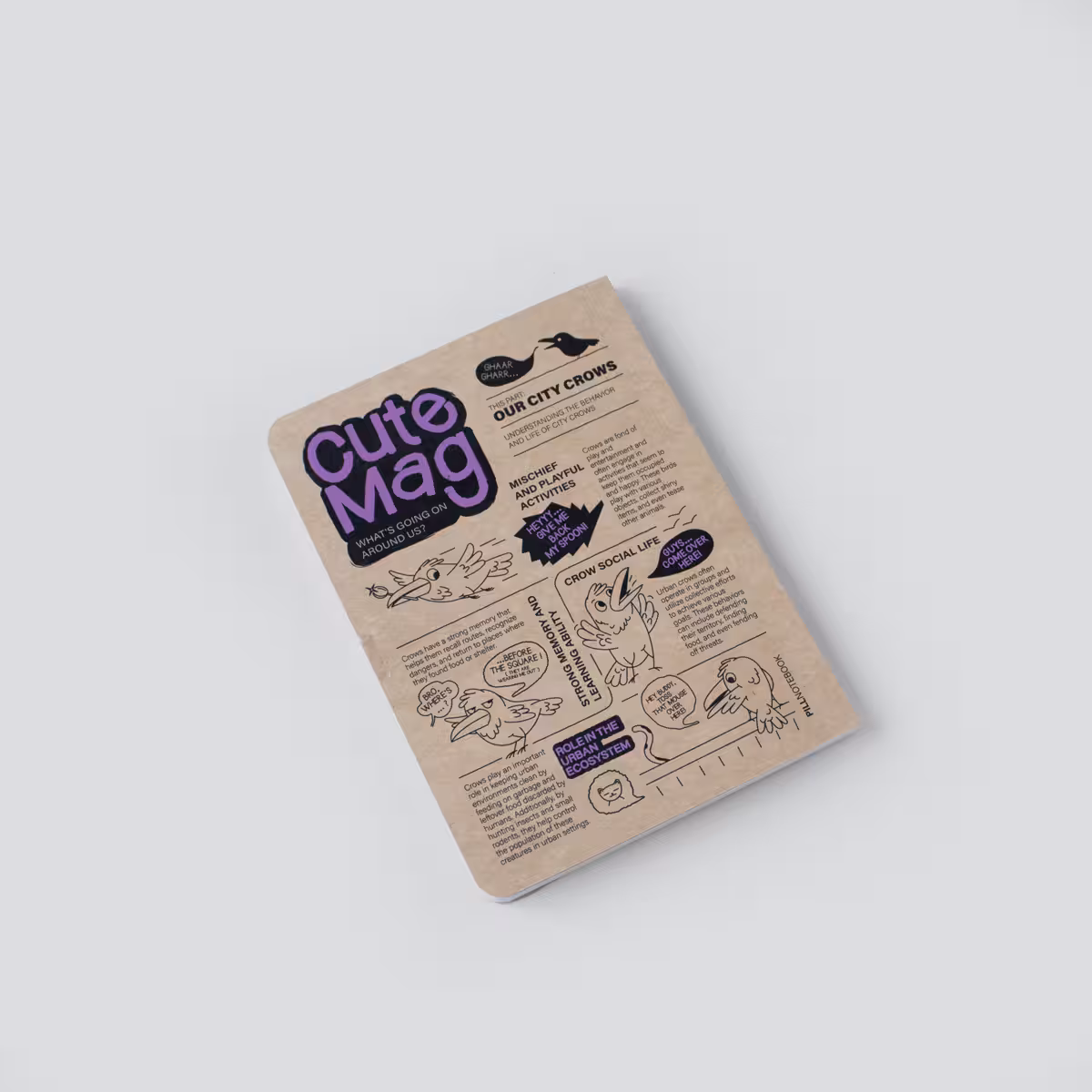 دفتر کرافت A6 بنفش Cute Mag پیل (PILL)