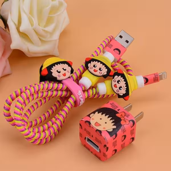 پک محافظ معمولی کابل شارژ دختر چینی Chinese Girl Usb Cable Protector
