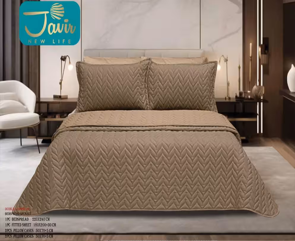 روتختی دونفره پنبه دوزی کاپو نسکافه Maysa