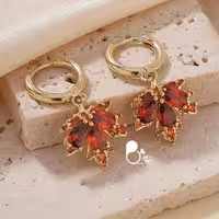 گوشواره برگ پاییزی حلقه ای