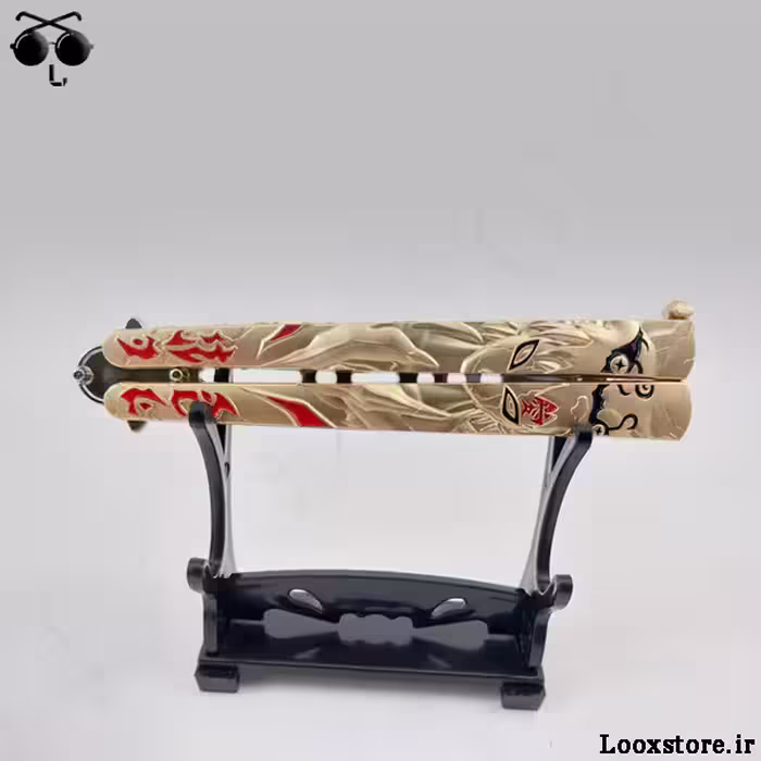 شمشیر پروانه ای دکوری جذاب طلایی ناروتو
