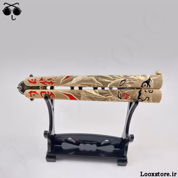 شمشیر پروانه ای دکوری جذاب طلایی ناروتو