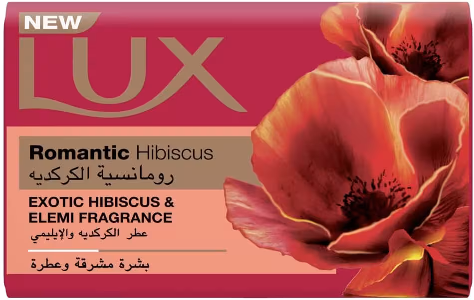 صابون لوکس رومانتیک با رایحه گل هیبیسکوس 170 گرم Lux Romantic Hibiscus