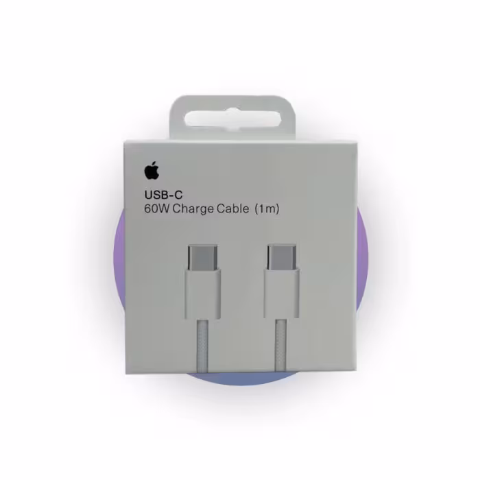 کابل شارژ آیفون 15 PRO دو سر تایپ C اورجینال 60 وات | فست شارژ و بدنه کنفی مقاوم