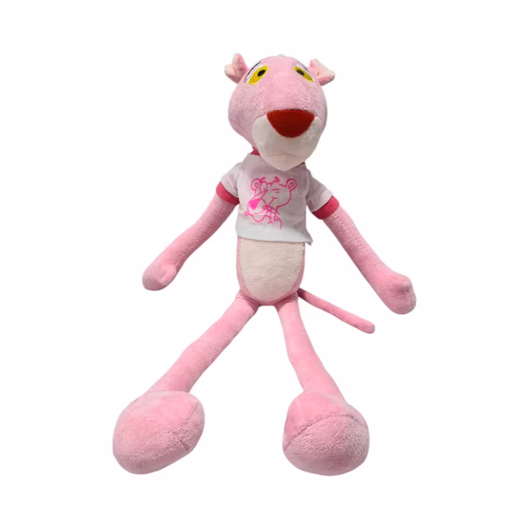 عروسک شخصیت پلنگ صورتى لباسدار 50 سانتى متر خارجی 36