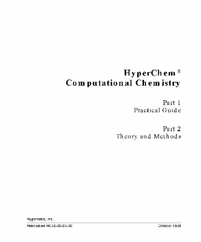 خرید و دانلود نسخه کامل کتاب Hyperchem Computation Chemistry