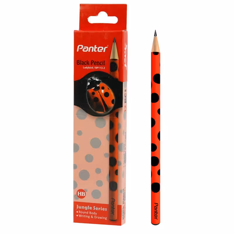 مداد مشکی پنتر Panter Ladybird/BP113-2 بسته 12 عددی