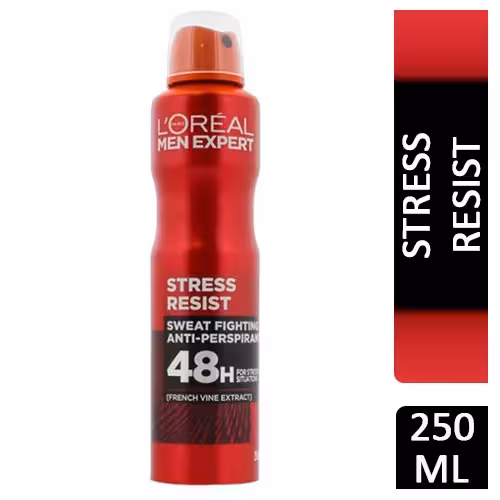اسپری ضد تعریق مردانه لورآل  حجم 250 میل  ساخت فرانسه مدل stress resist