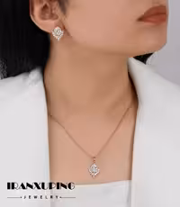 نیم ست بدون زنجیر ژوپینگ اصل با روکش طلا 24 عیار کد XPH46240