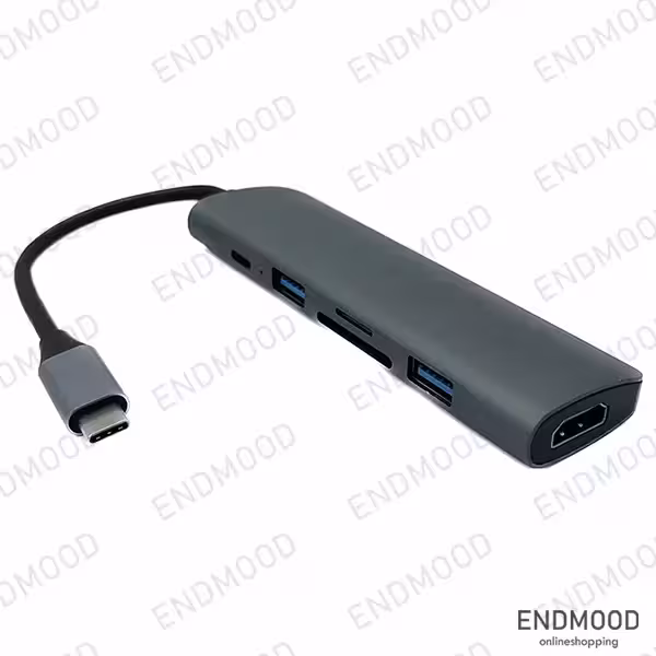 هاب 6 پورت تایپ C به USB 3.0 کی نت مدل K-MFCMS606
