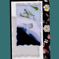 قالب رزین اپوکسی مدل سینی رولت خوری دفرمه 27*17 سانت