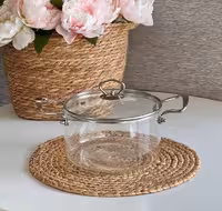 قابلمه پیرکس دسته استیل- 3.5 لیتر کد 9685 ج ن