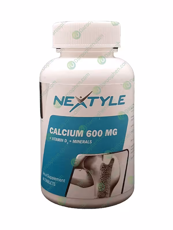 قرص کلسیم 600 میلی گرم نکستایل 60 عدد – Nextyle Calcium 600 mg 60 Tablets