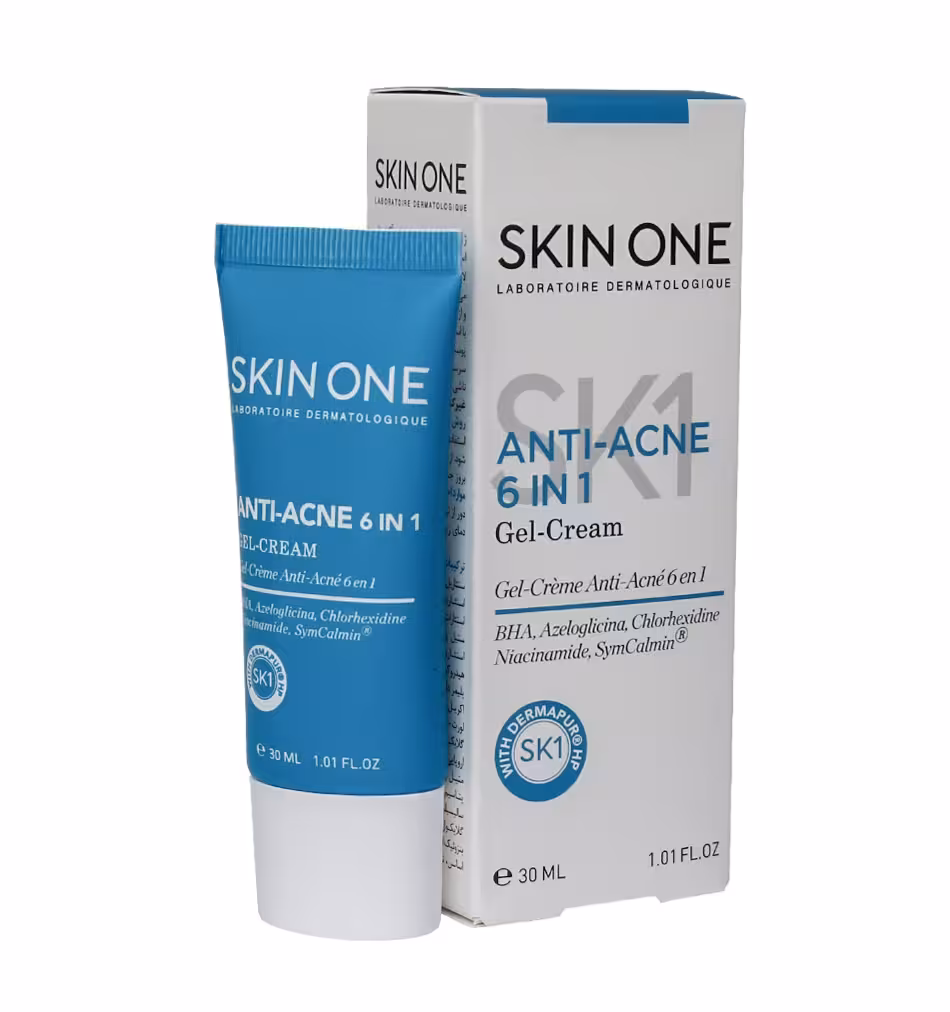 ژل کرم 6 در 1 اسکین وان پوست آکنه دار 30ml