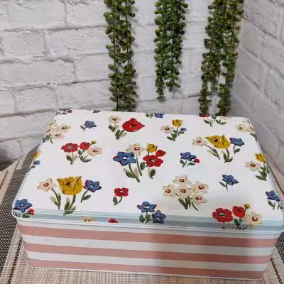 جعبه فلزی گلدار