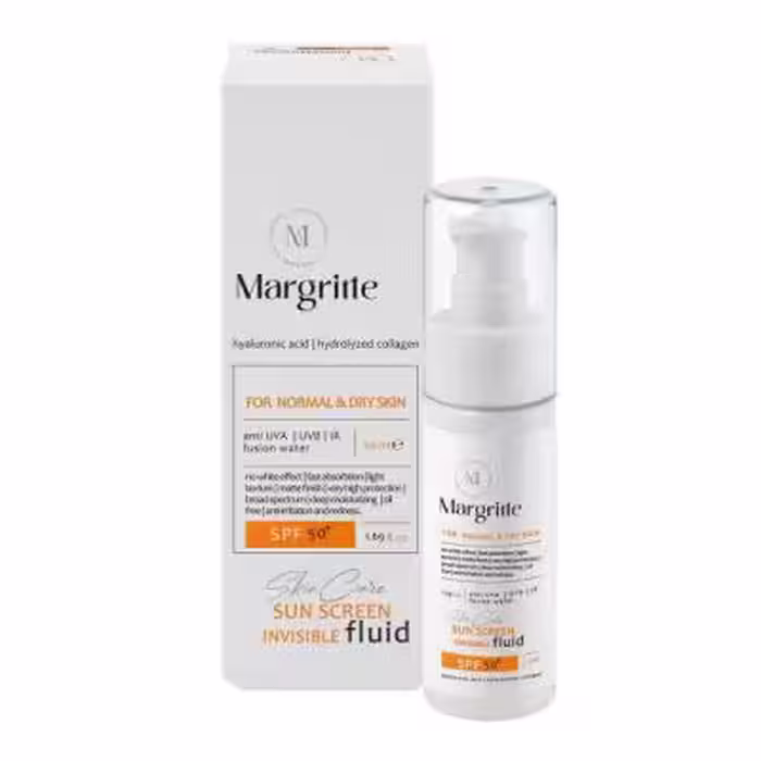 فلوئید ضد آفتاب ساده حجم 50 میلی لیتر SPF50  مارگریت پوست خشک
