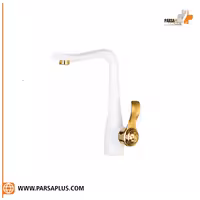 شیر آشپزخانه دوان مدل گلاژ سفید طلایی