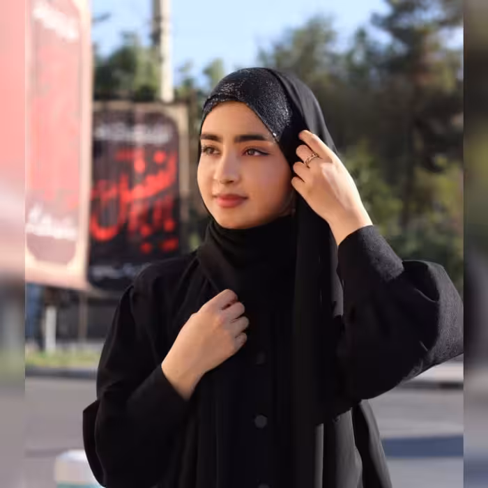 هدشال پولکی مشکی بسیار پرفروش جدیدترین مدل هدشال