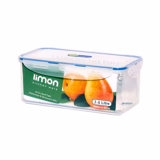 ظرف فریزری لیمون مدل مستطیل 3400 میلی لیتری