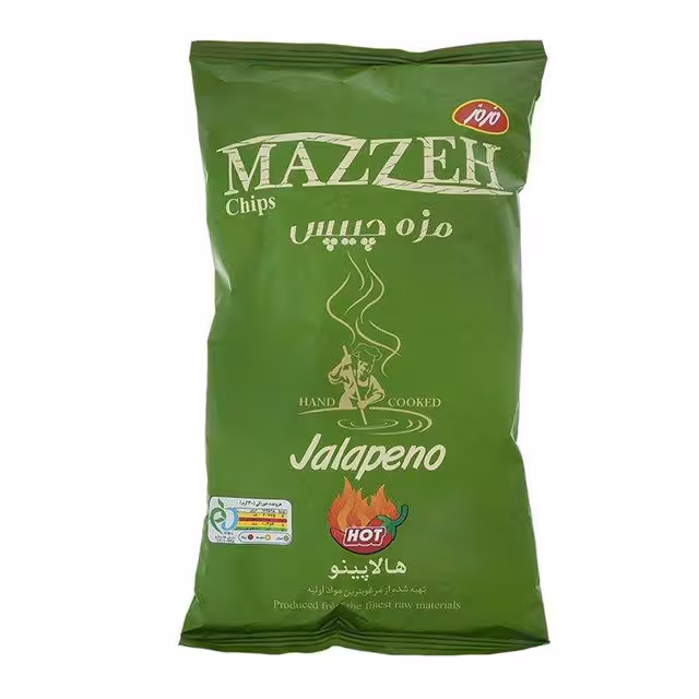 مزه چیپس مزمز با طعم هالاپینو 60 گرمی