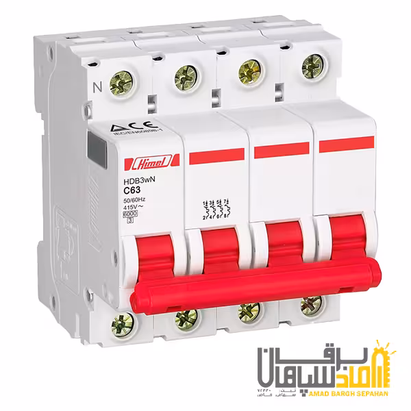 كليد مينياتوری چهار پل هیمل 16 آمپر 6kA