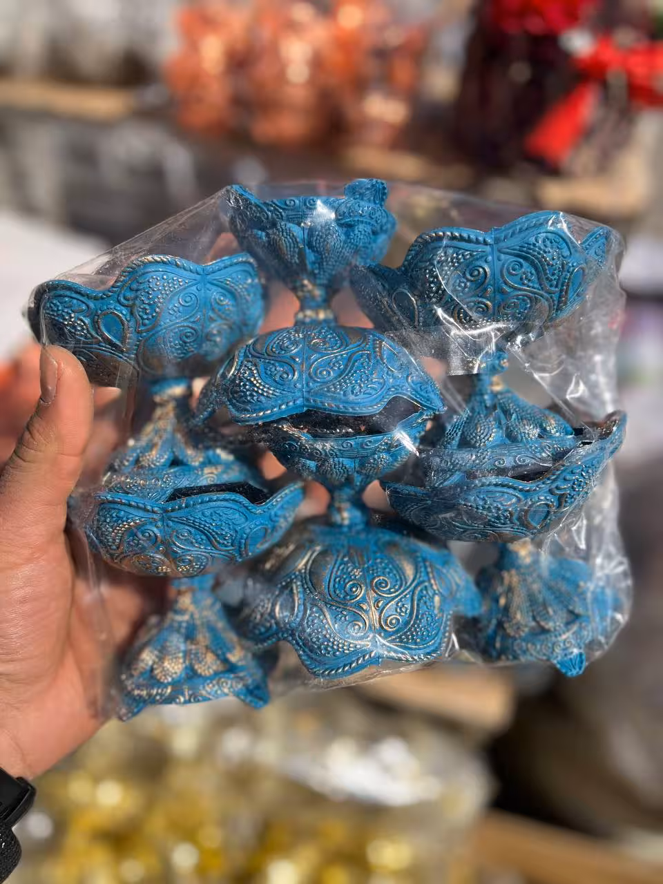 سفره هفت سین مدل جام رنگ آبی