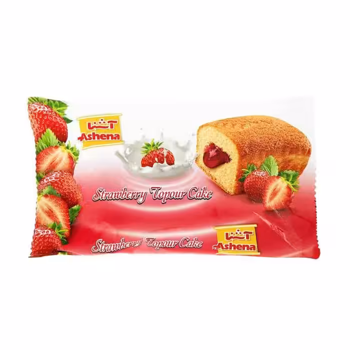 کیک توپر توت فرنگی آشنا 35 گرمی